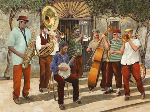 Framed Un Po&#39; Di Jazz Print