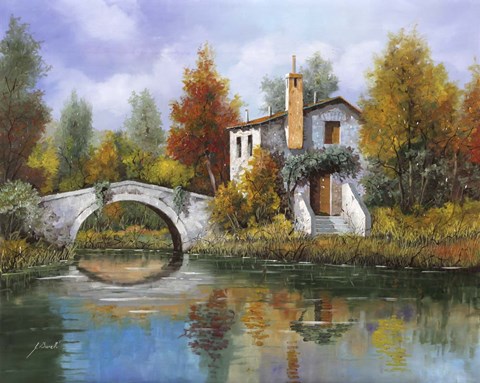 Framed Paesaggio Pastellato Print