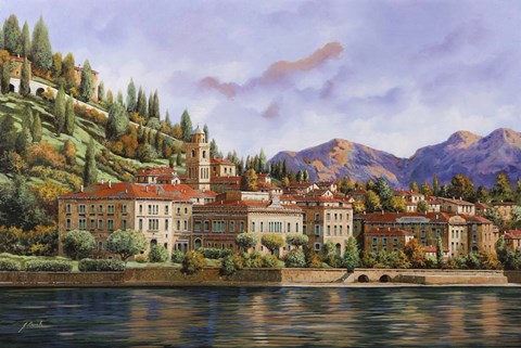 Framed Lungolago Di Bellagio Print