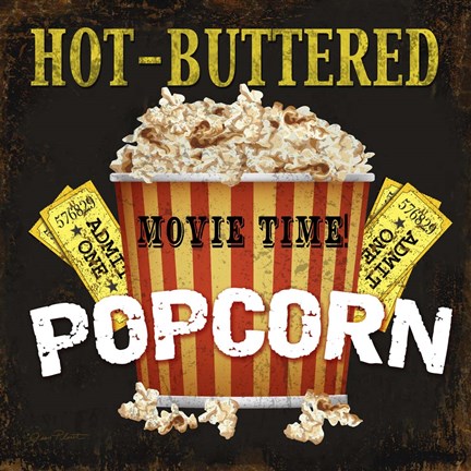 Framed Hot Buttered Popcorn Theater Art Print