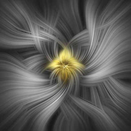 Framed Mystery of Colors Silver And Gold Print