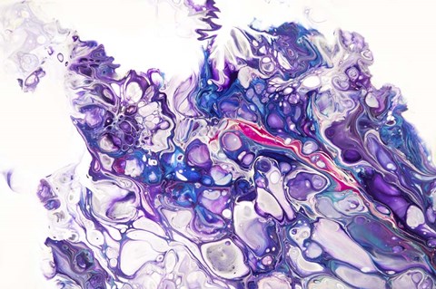 Framed Fluid Acrylic Purple Fantasy Print