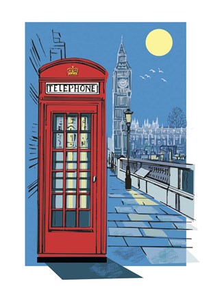 Framed Telephone Box Print