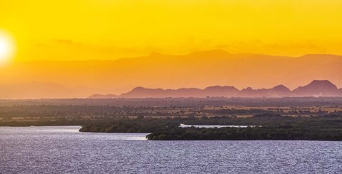 Framed Islands In The Sunset Print