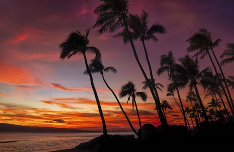 Framed Maui Sunset Print
