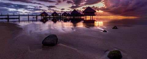 Framed Sundown In The South Pacific Print