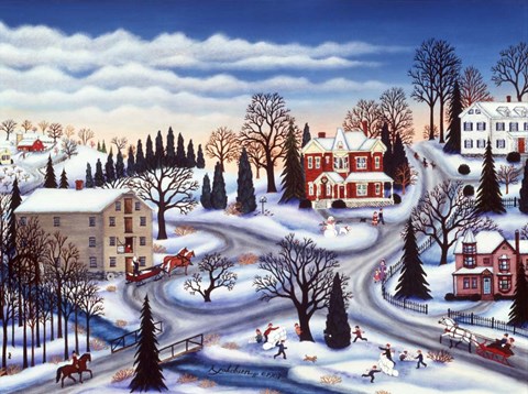 Framed Bears Mill Print