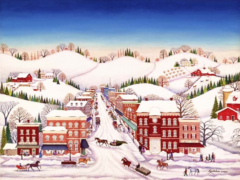 Framed Winter In New Jersey Print