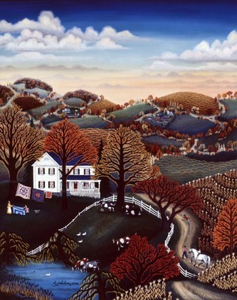 Framed Wisconsin Farm Print