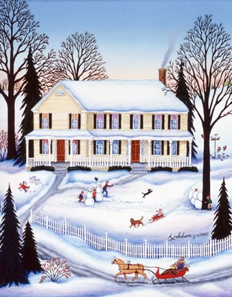 Framed Yellow House Print