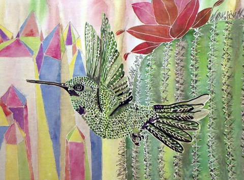 Framed Hummingbird Paradise Print