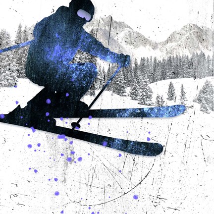 Framed Extreme Skier 01 Print