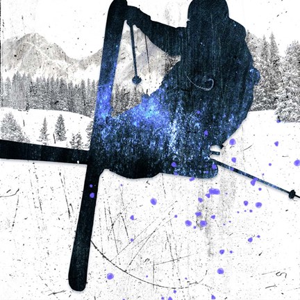 Framed Extreme Skier 02 Print