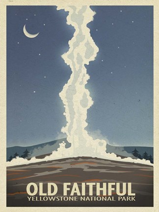 Framed Old Faithful Print