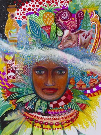 Framed Milky Way and summer Africa Print