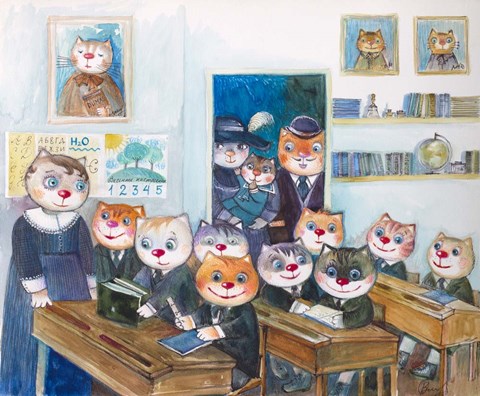 Framed Old School Boy Print