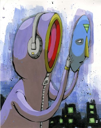 Framed Can't Face The City Print