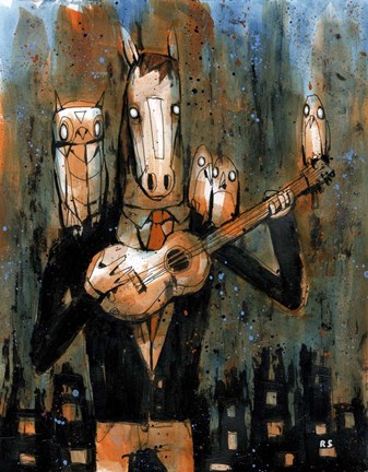 Framed Sharing His Songs Print