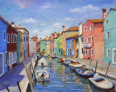 Framed Colorful Burano Print