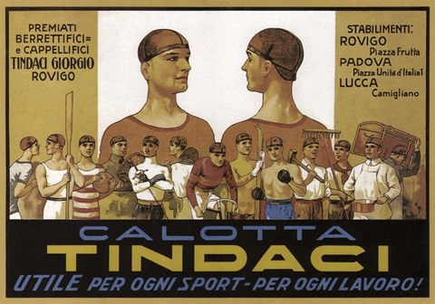 Framed Calotta Tindaci Sports Cap Ad 1910 Print
