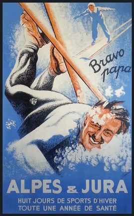 Framed Swiss Alps and Jura Print