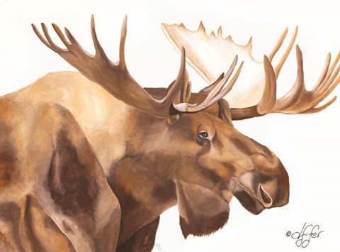 Framed Moose Be Single Print