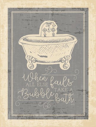 Framed Bubble Bath Print