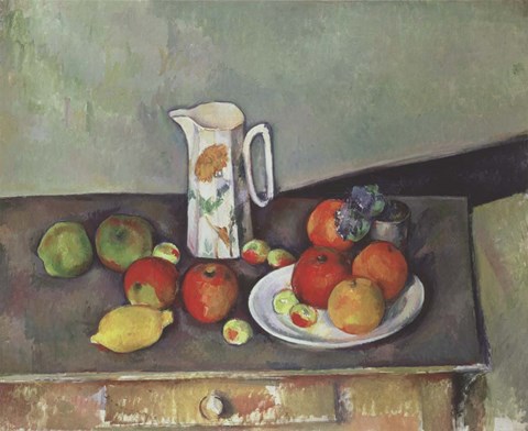 Framed Still Life with Milk Jug and Fruit Print