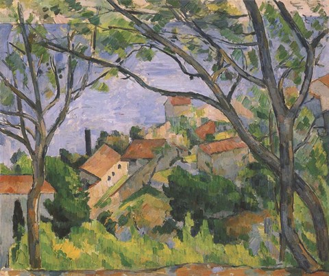 Framed View of L&#39;Estaque Through the Trees Print
