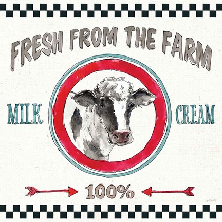 Framed Farm Signs III Print