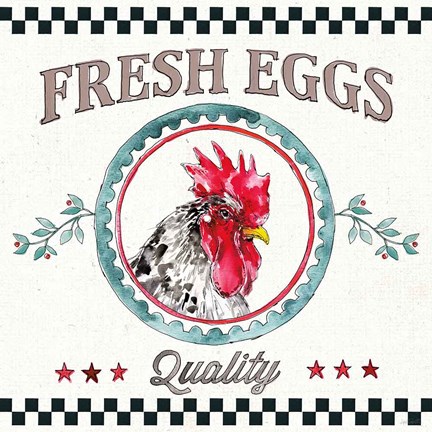 Framed Farm Signs II Print