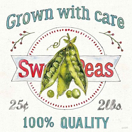 Framed Veggie Market IV Print