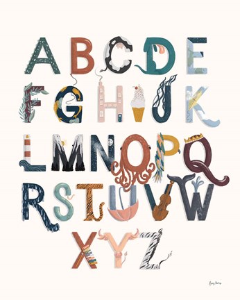 Framed Alphabet A to Z Print