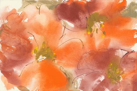 Framed Tribal Lilies I Print