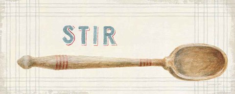 Framed Floursack Kitchen Sign III Print