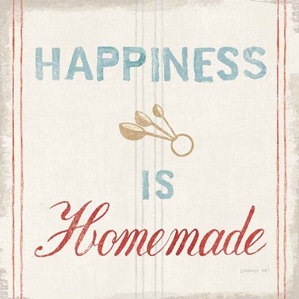 Framed Floursack Kitchen VIII Bold Print