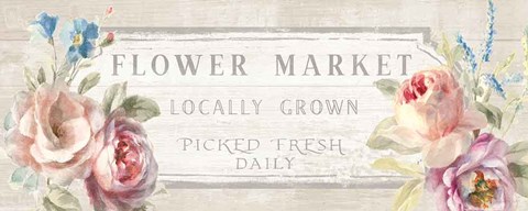 Framed Cottage Garden VIII on wood Print