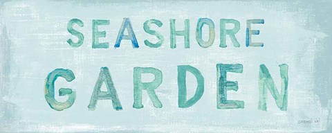 Framed Seashore Garden Sign Print