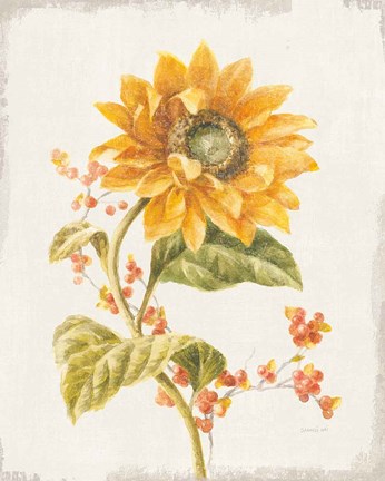 Framed Floursack Autumn I v2 Print