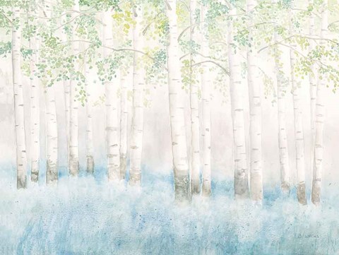 Framed Soft Birches Print