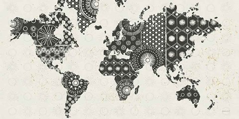 Framed Kami Map - No Border Print