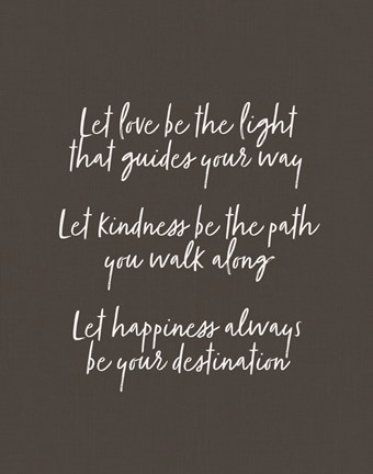 Framed Let Love Be the Light - Black Print