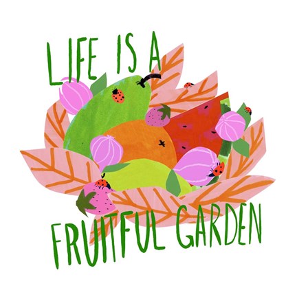 Framed Fruitful Garden I Print