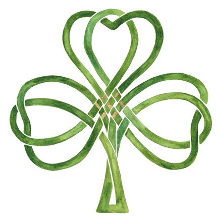 Framed Gilded Shamrock IV Print