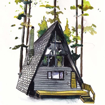 Framed Rad Cabin II Print