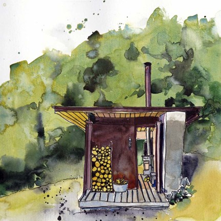 Framed Cabin Scape V Print