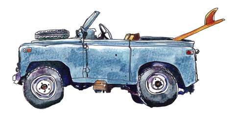 Framed Surf Car VI Print