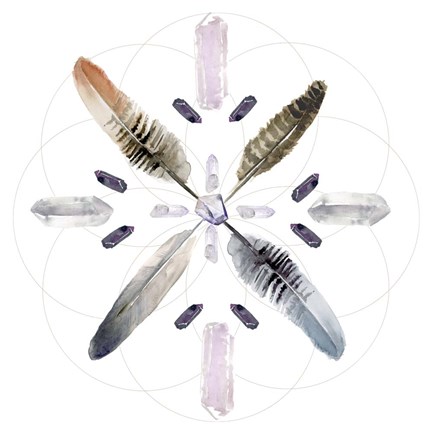 Framed Crystal Matrix I Print