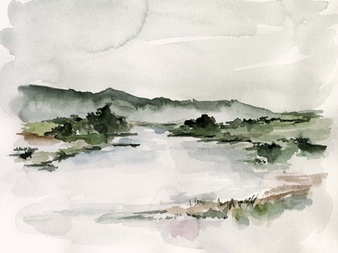 Framed Lake Mist II Print