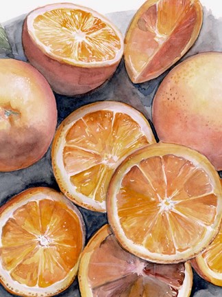 Framed Fruit Slices III Print